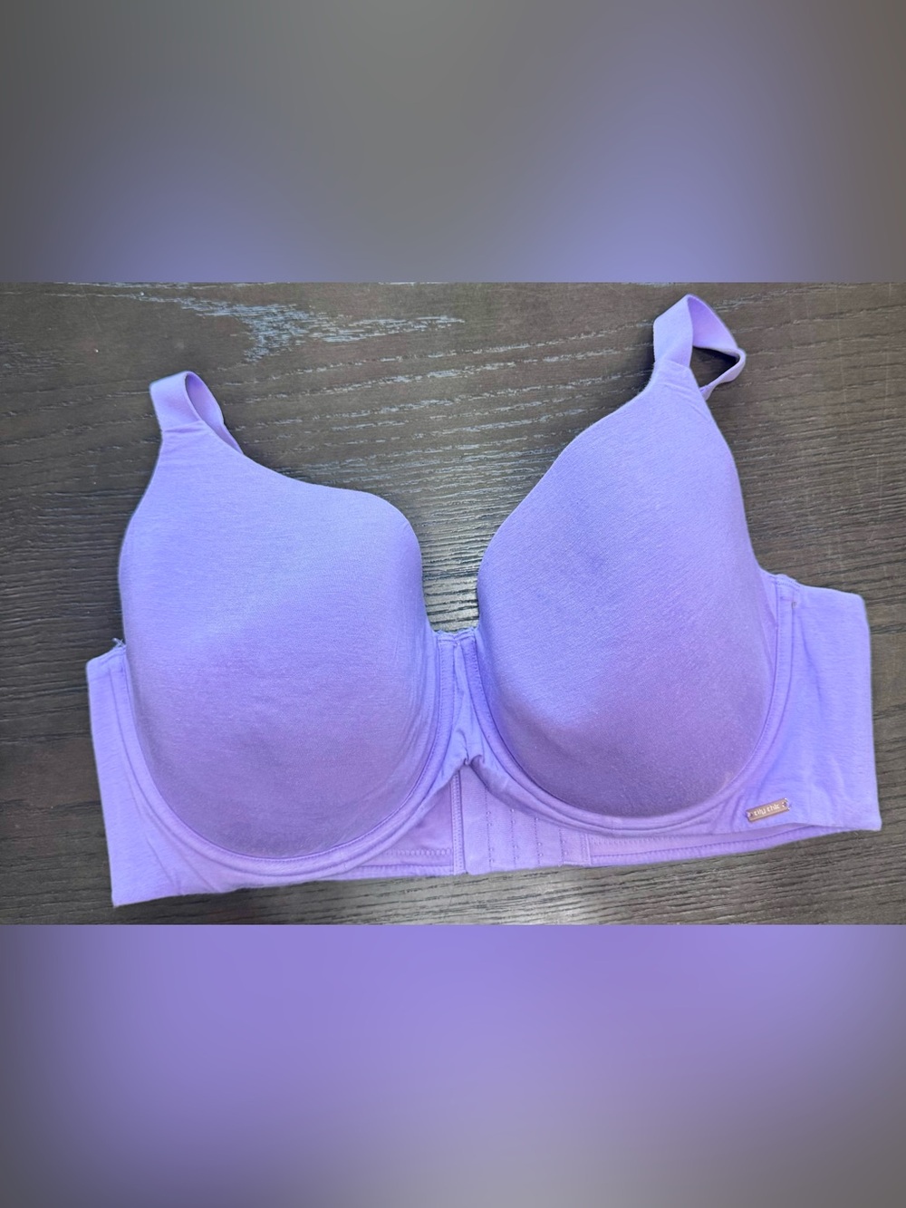 City Chic Smooth & Chic Cotton T-Shirt Bra 40G Lavender Purple Underwire
